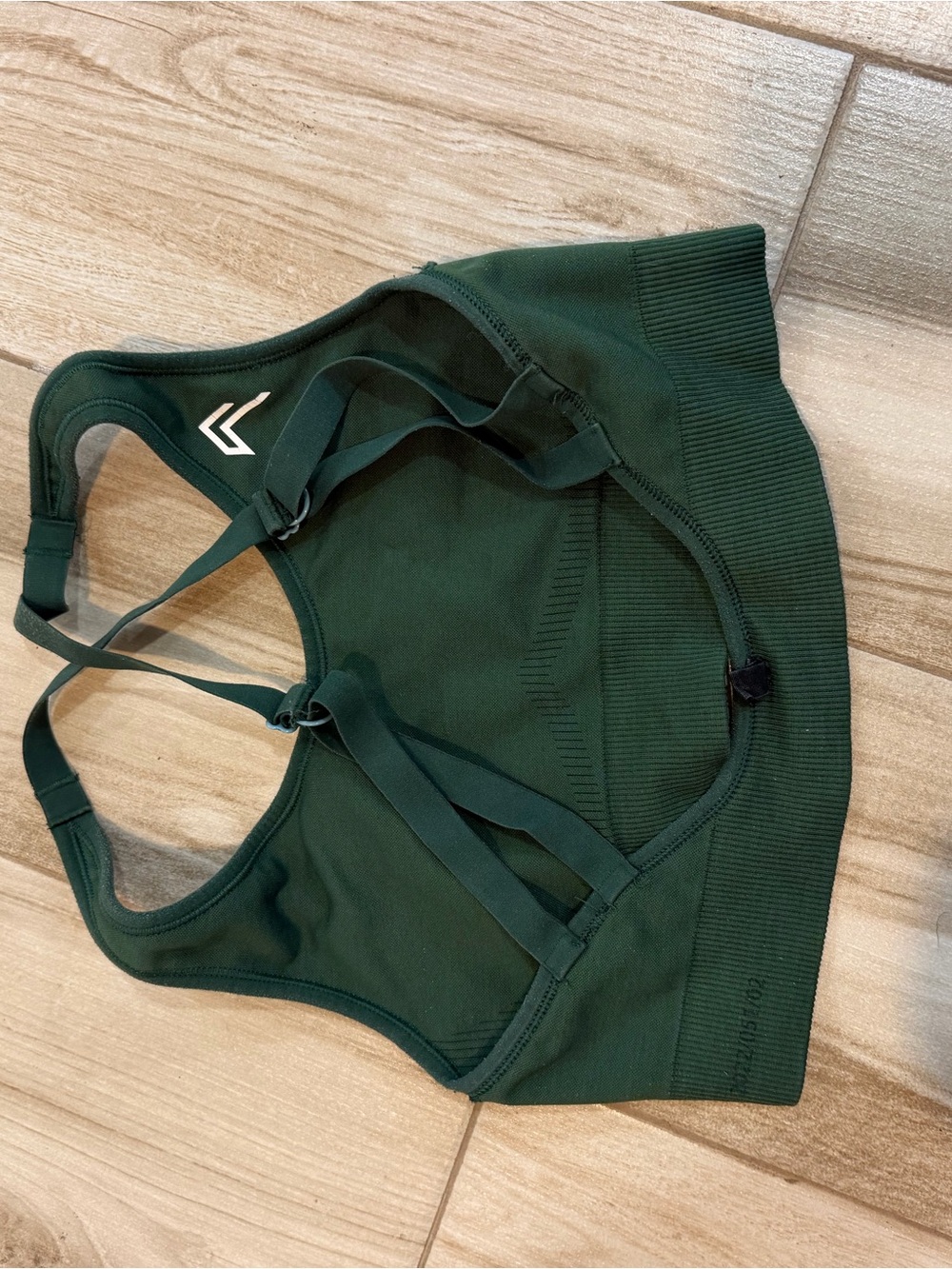 Women's Forest Green Strappy Sports Bra